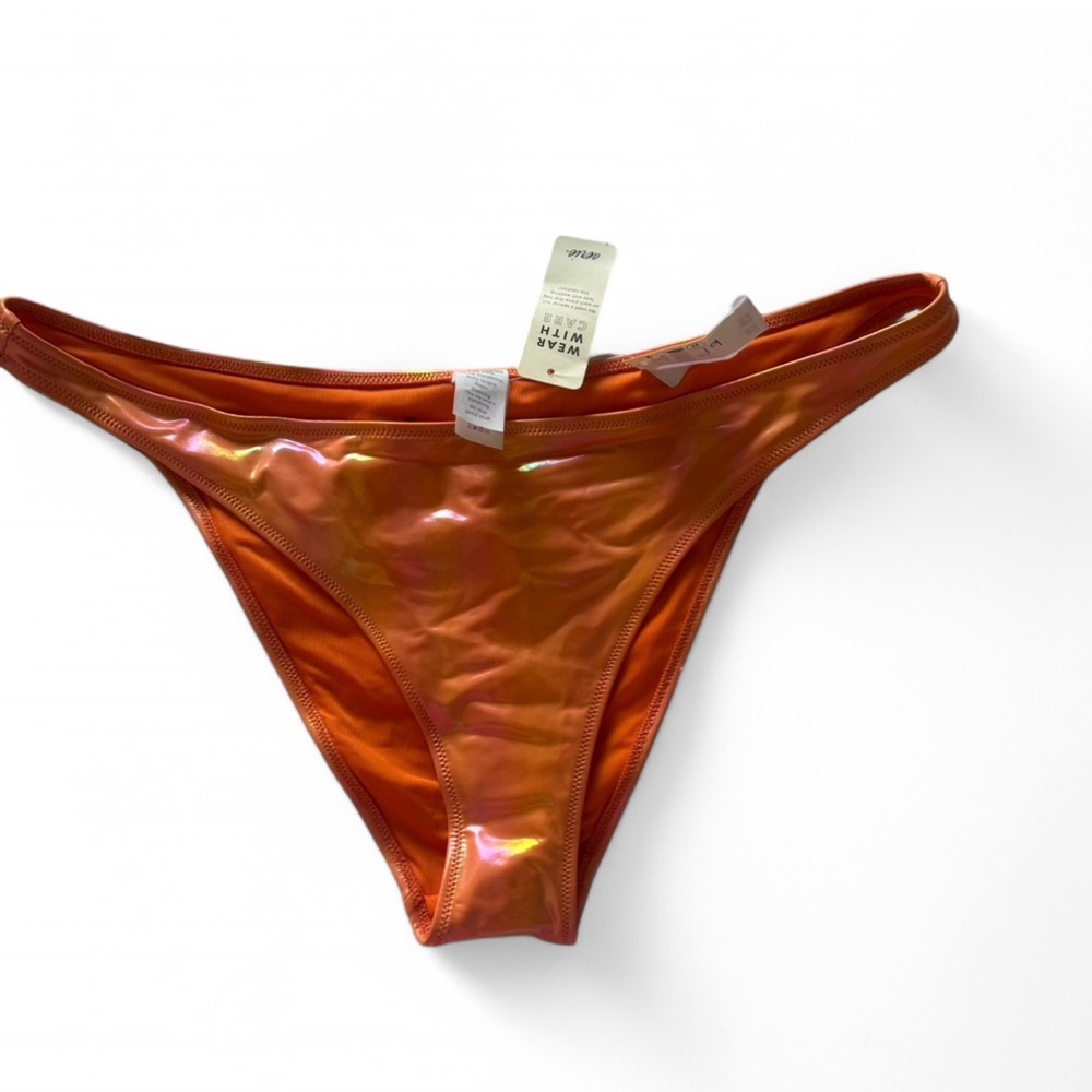 Aerie Holographic Orange Bikini Bottom NWT
